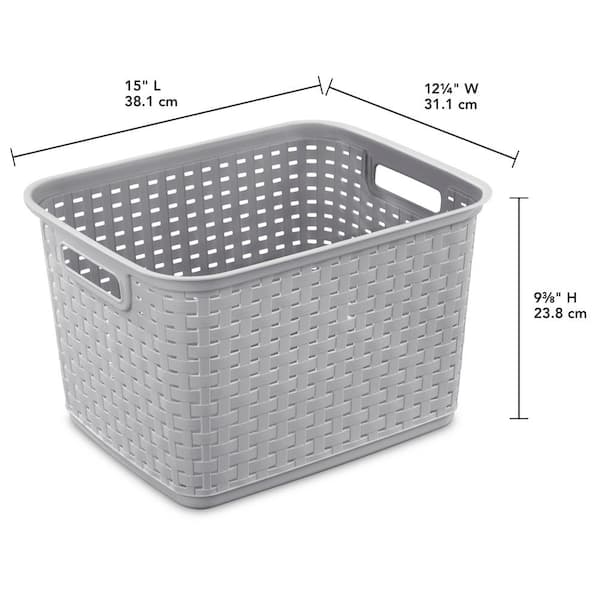 Lakeshore Large Dishwasher-Safe Plastic Basket - Natural (15L x 13W x 8H)