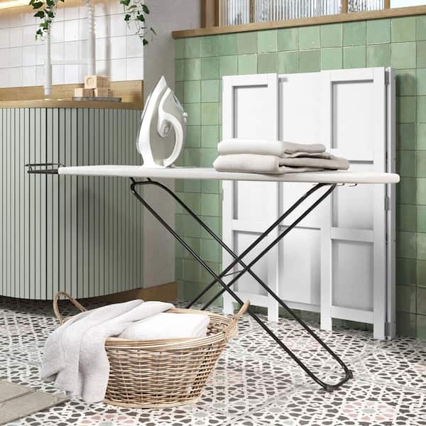 Solid Wood 3-Shelf Folding Bookcase-White
