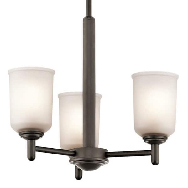 Kichler Shailene 3-Light Antique Bronze Transitional Chandelier