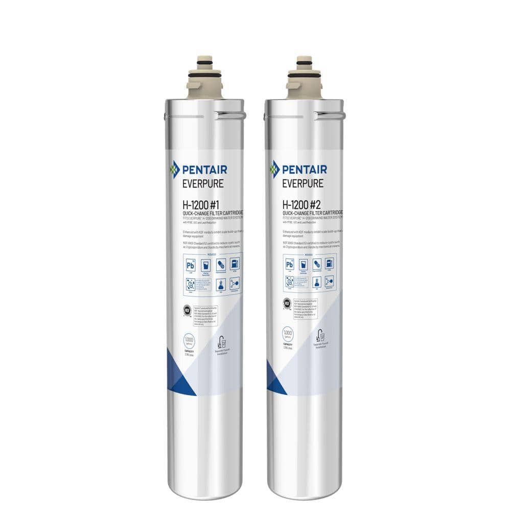 Pentair Everpure H-1200 Dual Water Filter Cartridge Set