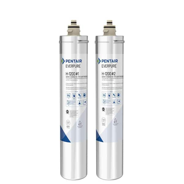 PENTAIR Everpure H-1200 Residential Under Sink Water Filter Cartridge Replacement Set