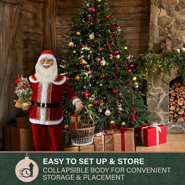 Fraser Hill Farm 58 in. Dancing Santa Claus with Prelit