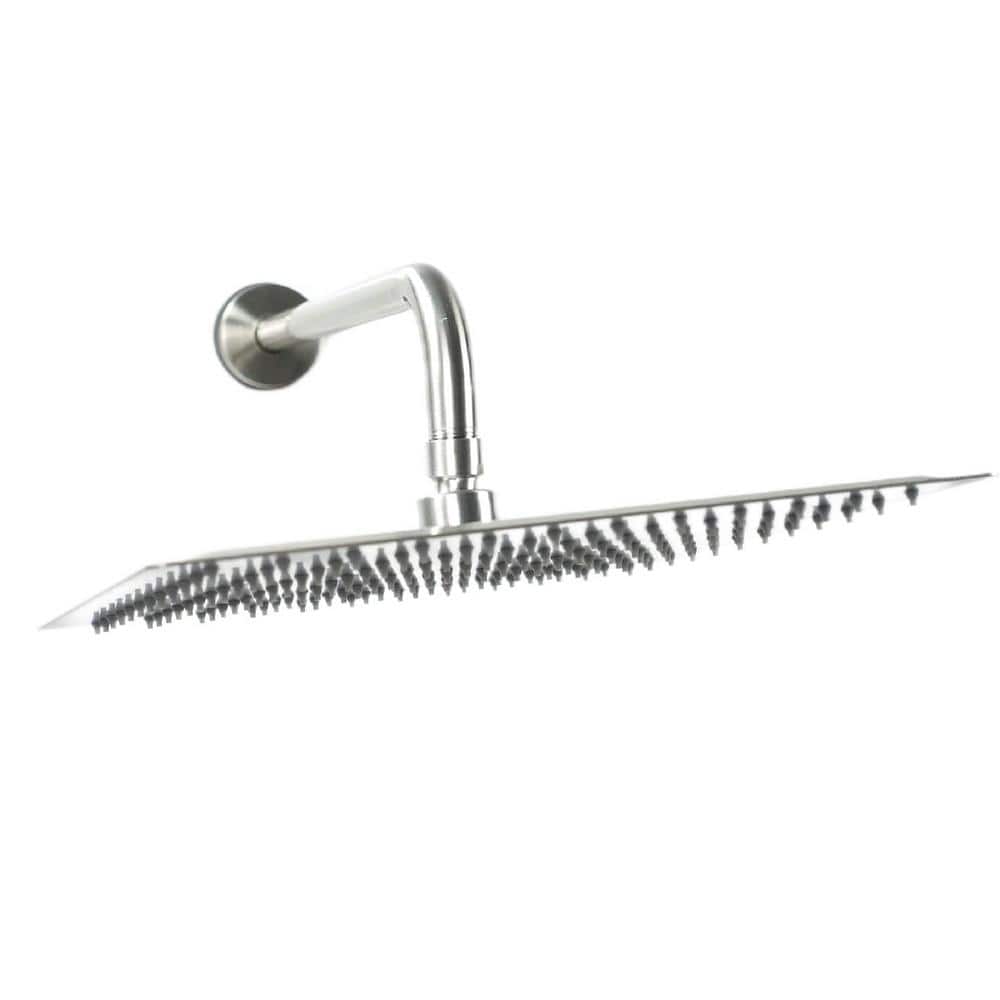 12-Inch Brushed Nickel Square Rainfall Shower Head