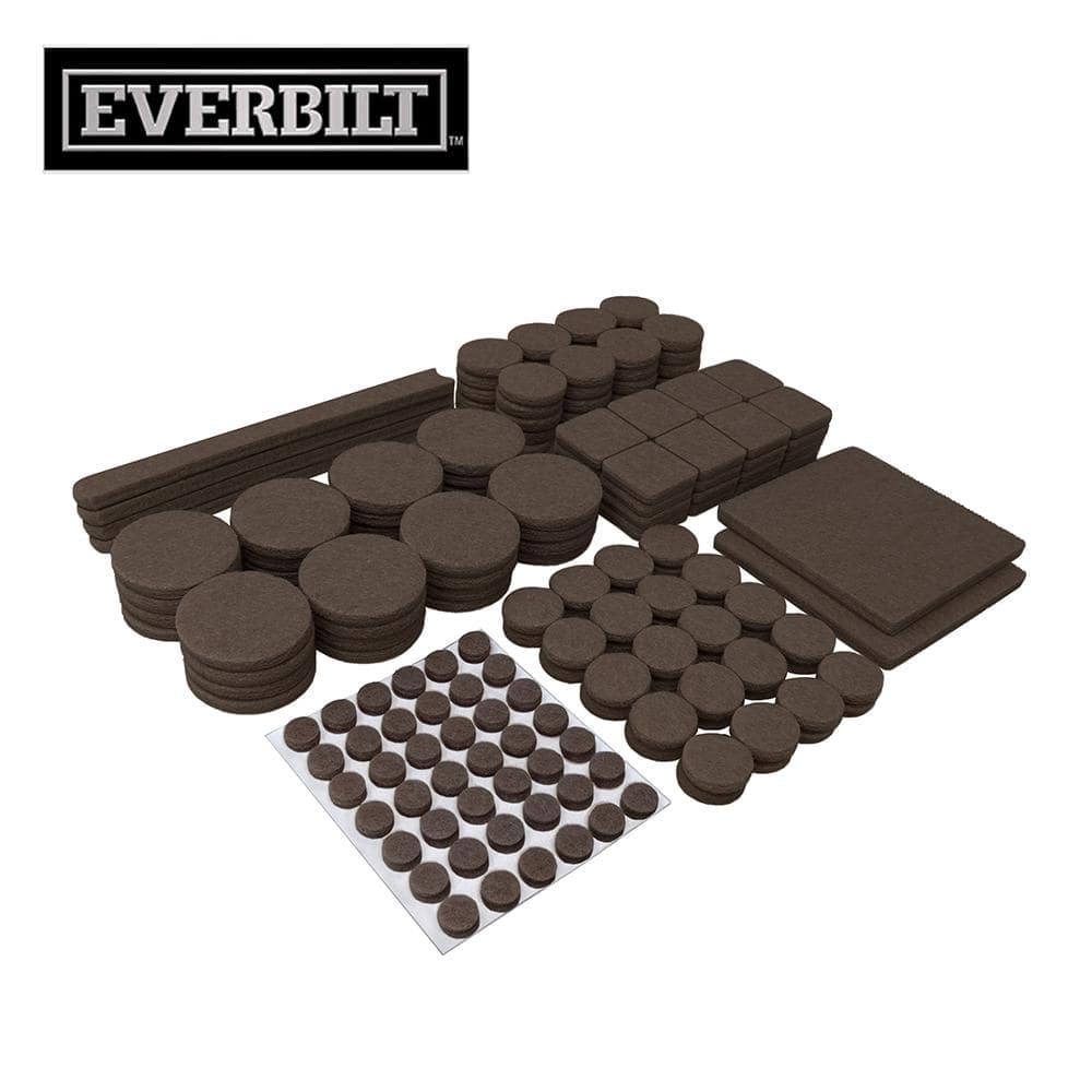 Assorted Brown Self Adhesive Round Felt Pads for Hard Floors Value Pack 192 Piece price history on PriceWatchPro