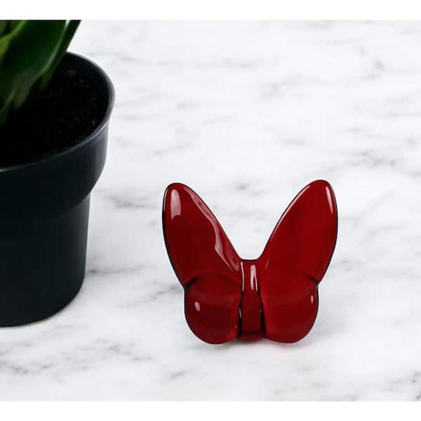 Red 2.5 in. x 2.5 in. Novelty Crystal Figurine