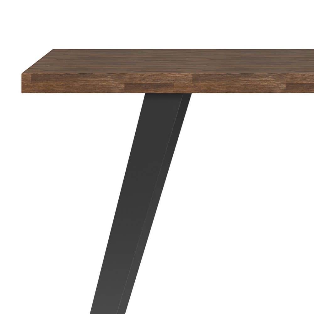 Lowry Rustic Natural Aged Brown Acacia Wood Desk