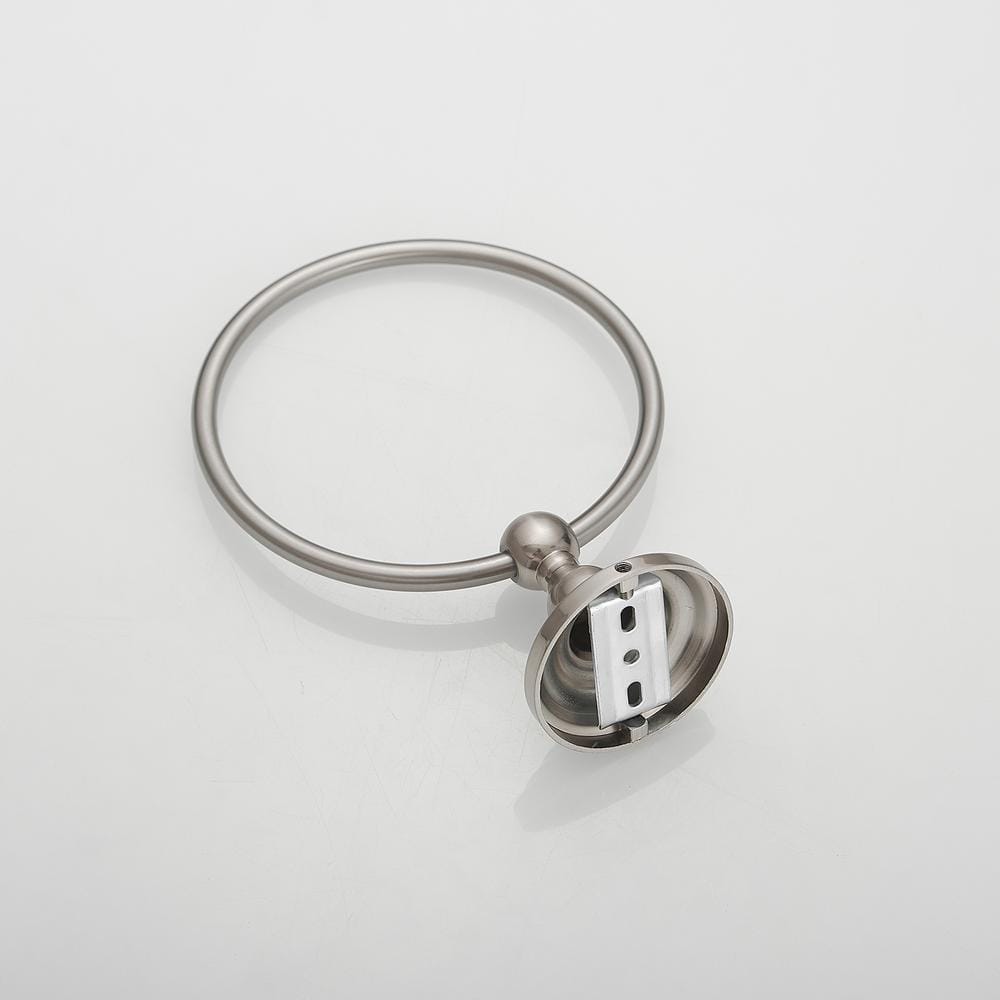 Brushed Nickel Wall Mounted Circular Towel Ring