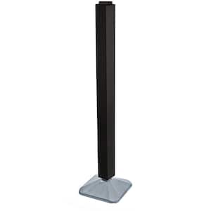 4 in. W x 4 in. D x 60 H Interlock Pegboard Tower in Black with 16 in. Square Sliver Base