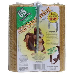 Sweet Corn Flour Squirrel Food Log with Hanger