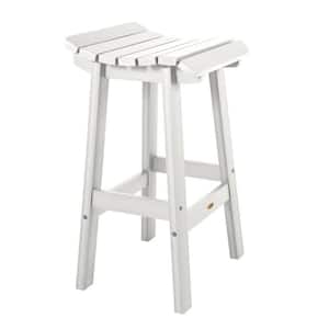 Summit Square White Recycled Plastic Bar Height Outdoor Bar Stool