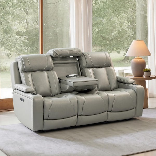 Spruce & Spring Ziva 83.86 in. Gray Triple Motor Square Arm Rectangle ...