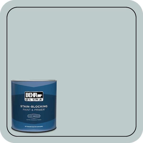 BEHR ULTRA 1 qt. #N440-2 Urban Raincoat Extra Durable Satin Enamel Interior Paint & Primer