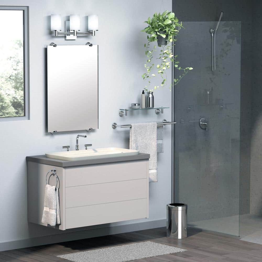 Chrome Freestanding Double Arm Hand Towel Holder