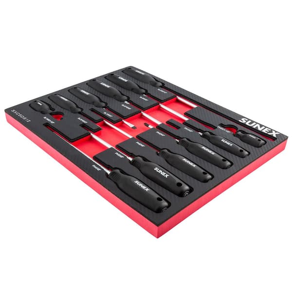SUNEX TOOLS 12 pc. Combination Screwdriver Set SXCSDS12 - The Home