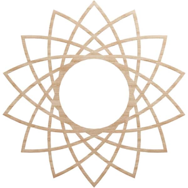 Ekena Millwork 0.375 in. x 40 in. x 40 in. Wood Medallion Moulding