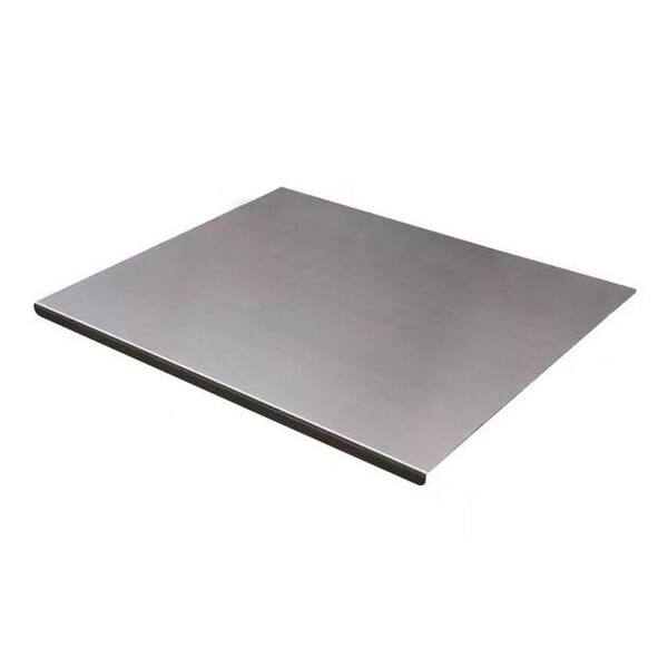 1-Piece Stainless Steel Finish Metal Chopping Board Kitchen Cutting Mat Set with L Shape for Kneading, Meat, Veggies