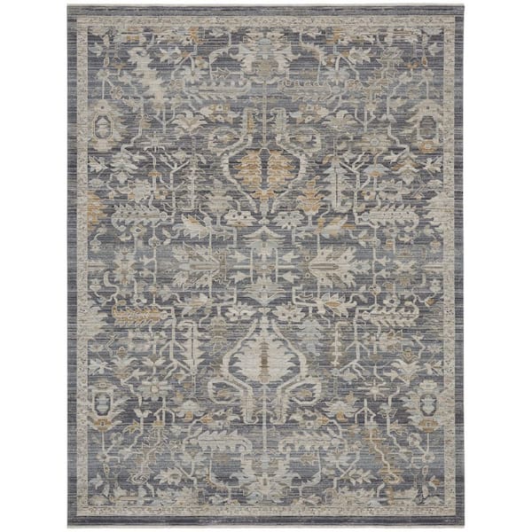 Nourison Nyle Navy Multicolor 8 ft. x 10 ft. Vintage Persian Area Rug
