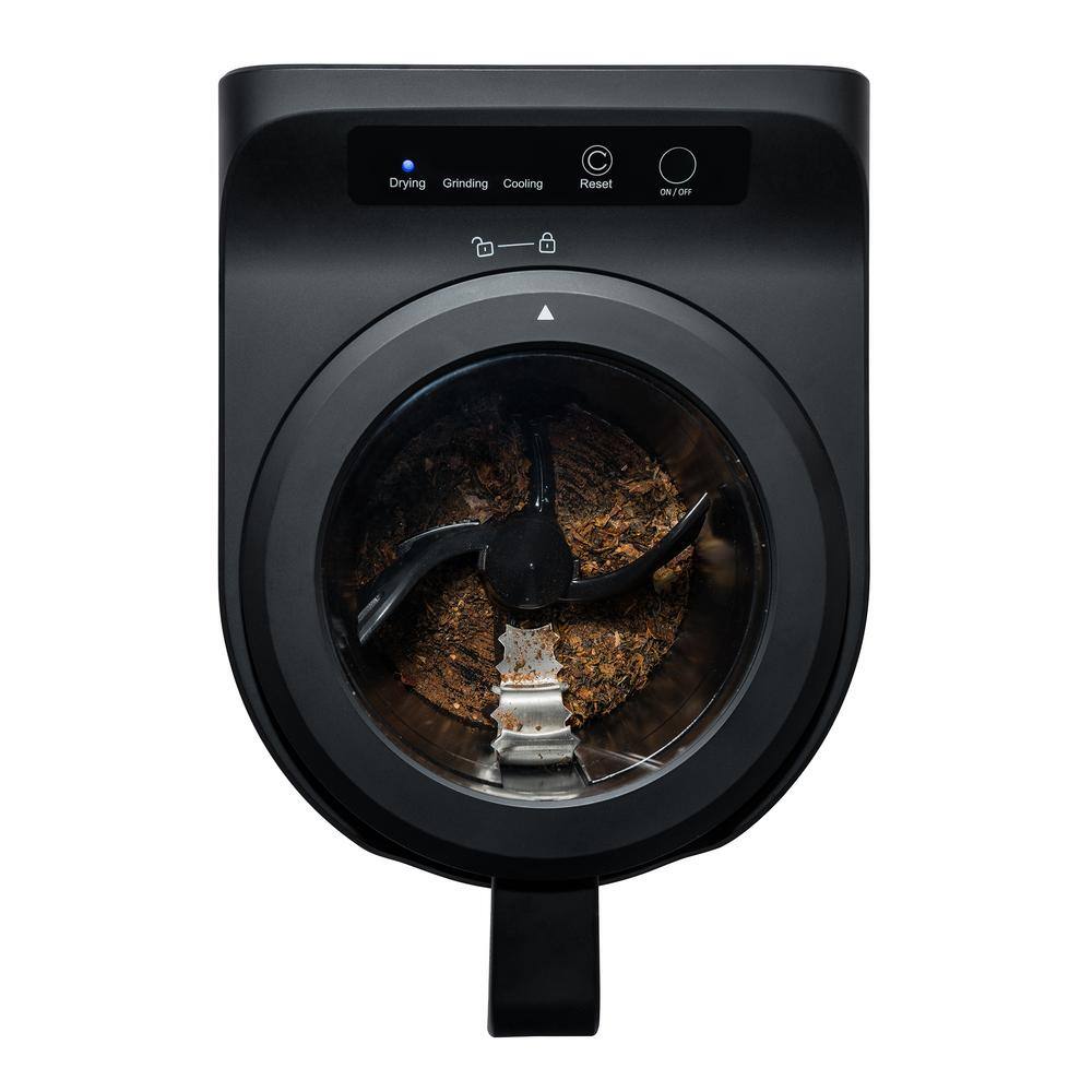 Luma Black Electric Kitchen Composter with Clear-View Lid