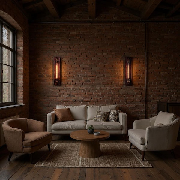 Emeritpro 3.54 in. 1-Light Rustic Indoor Wall Sconce, Industrial