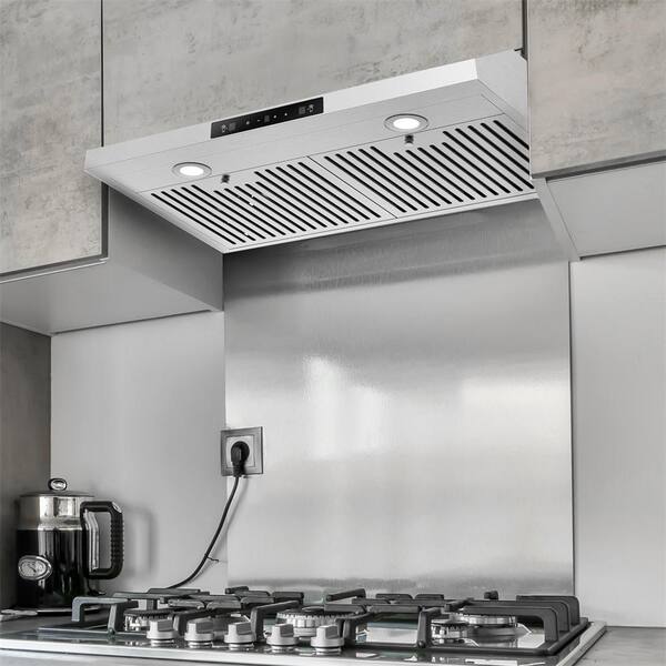 30 in. Ducted Under Cabinet Range Hood in Stainless Steel with Touch  Display and Permanent Filters