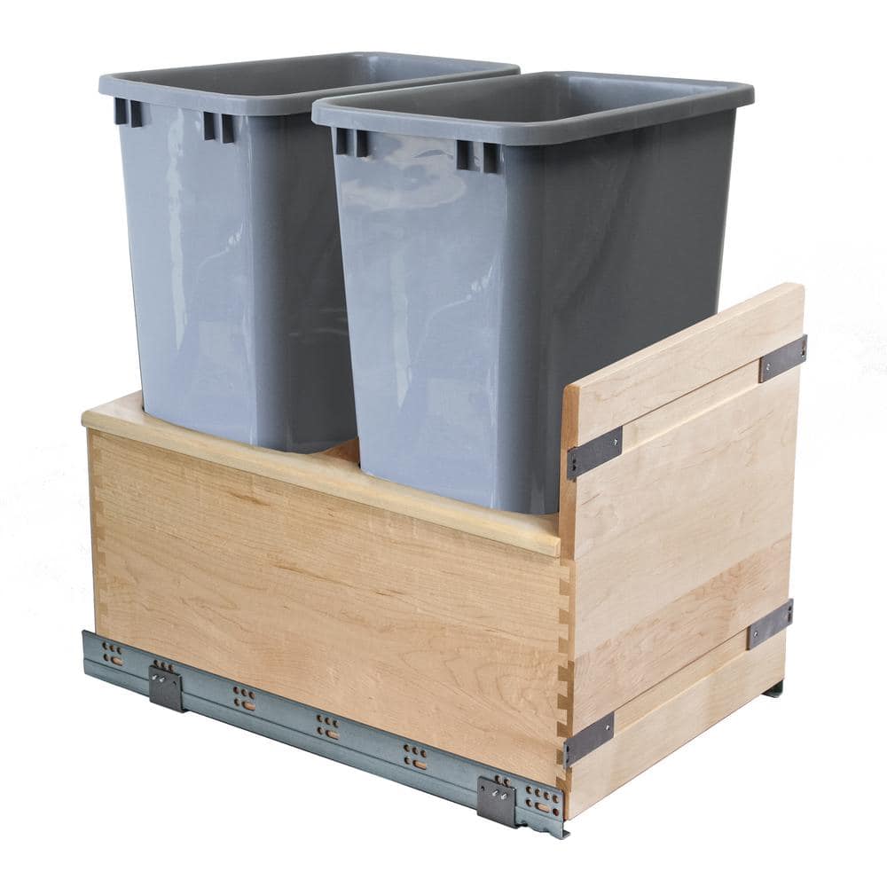 Dark Grey PVC Kitchen Waste Bin Pull Out Basket, Size: 345 mm X 475 mm X  440 mm