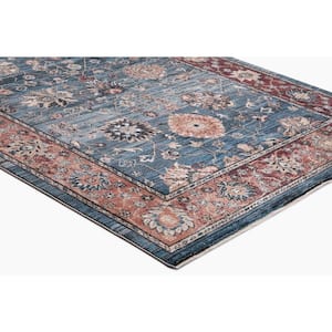Pandora Collection Alexander Blue 7 ft. x 9 ft. Traditional Area Rug