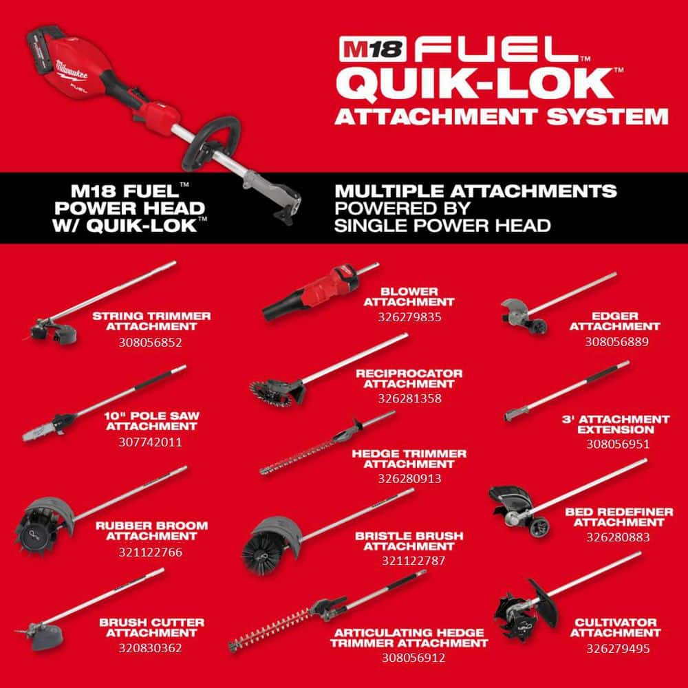 Milwaukee M18 FUEL 18V 16 in. Brushless Cordless Battery Powered String Trimmer with QUIK-LOK Attachment Capability (Tool-Only) 3016-20ST