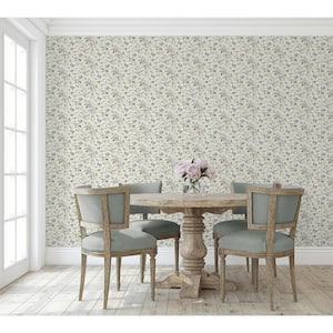 Whispery Floral Celadon Vinyl Peel and Stick Wallpaper Roll ( Covers 30.75 sq. ft. )
