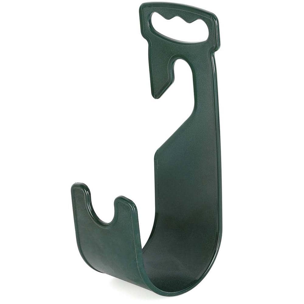 Black Wall Mounted Garden Hose Hook with Nozzle Holder
