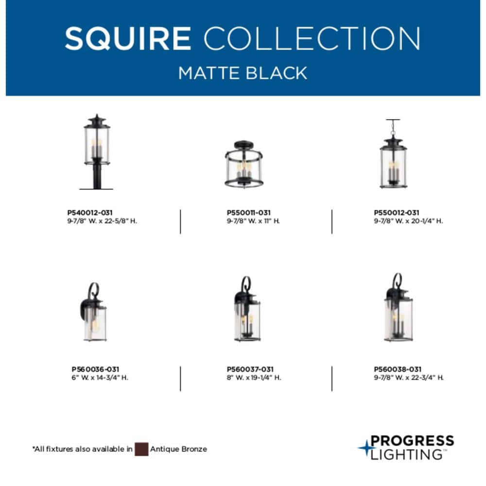 Large Black Bronze Lantern Sconce with Clear Glass Shades