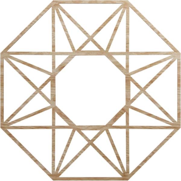 Ekena Millwork 0.25 in. x 36 in. x 36 in. Wood (Red Oak) Medallion Moulding