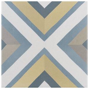 Caprice Colours Square Encaustic 7-7/8 in. x 7-7/8 in. Porcelain Floor and Wall Tile (11.46 sq. ft. / case)