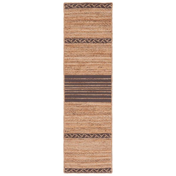 SAFAVIEH Natural Fiber Beige/Brown 2 ft. x 8 ft. Border Woven Runner Rug