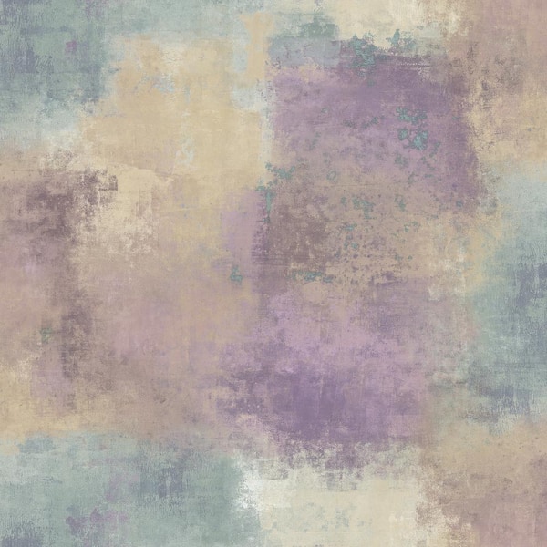Seabrook Designs Cyprus Abstract Metallic Blue, Mauve, and Beige Faux Paper Strippable Roll (Covers 56.05 sq. ft.)