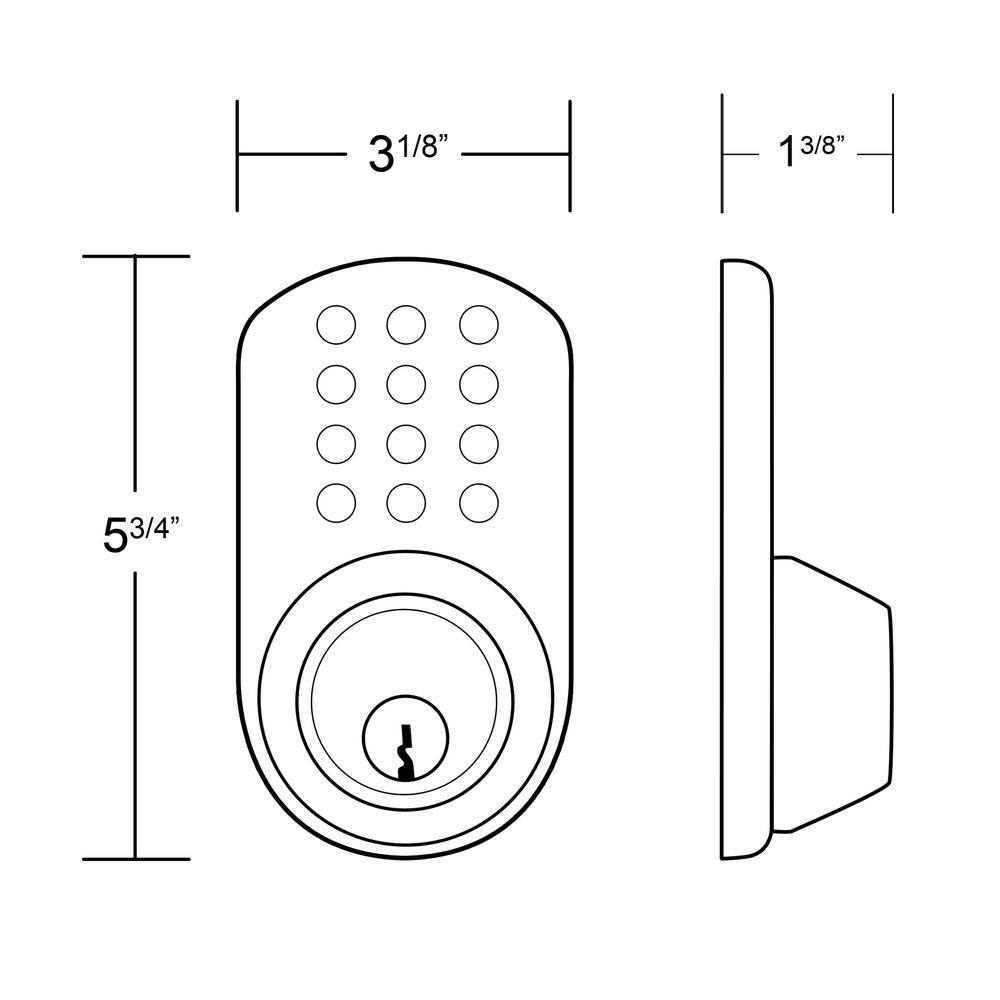 Satin Nickel Electronic Keypad Deadbolt Lock