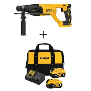 20-Volt MAX Cordless Brushless 1 in. SDS Plus D-Handle Rotary Hammer(Tool-Only) w/20V 6 & 4 Ah Batteries, Charger & Bag