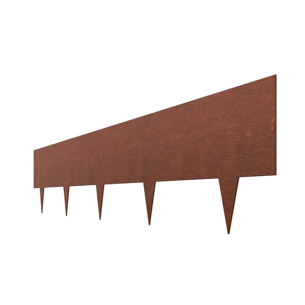 Steel Landscape Edging 6-Pack 40x8 in, Weather-Resistant Pre-Rust Bendable Lawn Edging w/Shark Spike for Deep Beds price history on PriceWatchPro