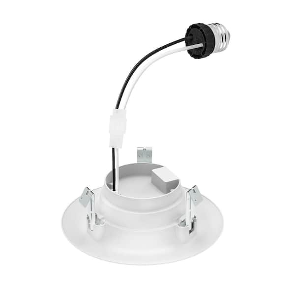 trim smart pro ホワイト EcoSmart 6 in. Integrated LED White Canless New Construction