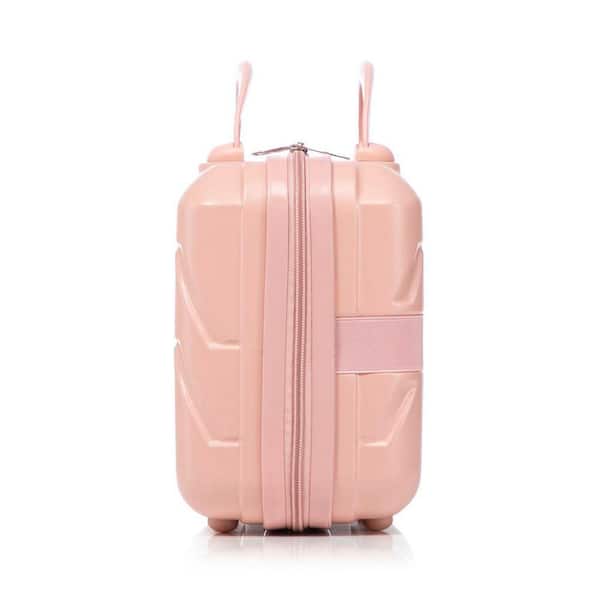 INNOBULE 2 Pcs Pink ABS Plastic Hardside Spinner Wheels Luggage