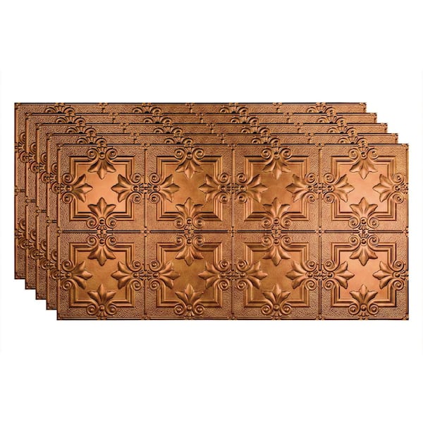 Regalia 2 ft. x 4 ft. Glue Up Vinyl Ceiling Tile in Antique Bronze (40 sq. ft.)