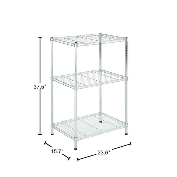 LISSIMO 33.7in. H x 34in. W x 18in. D Garage Shelving 3 Tier Metal