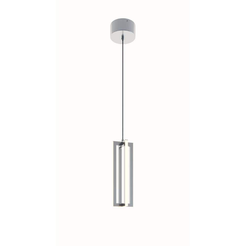 Cass 12" Satin Nickel LED Indoor/Outdoor Pendant Light