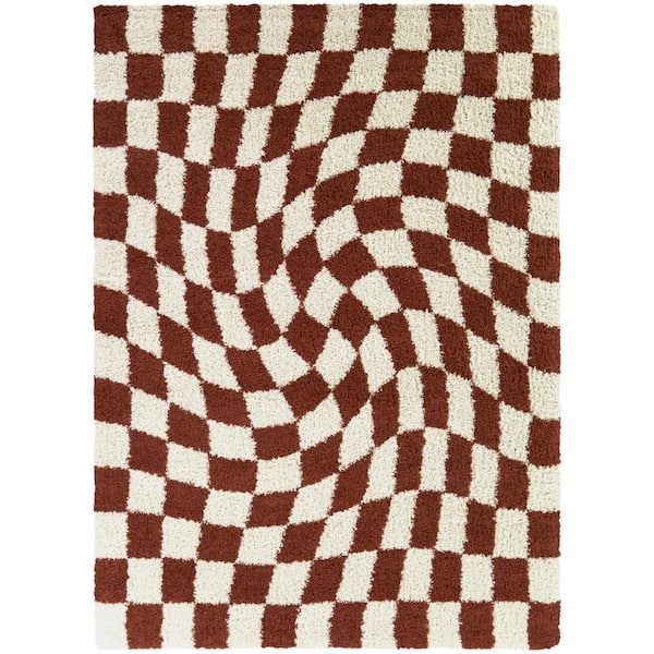 Luther Rust 8 ft. x 10 ft. Checkered Area Rug