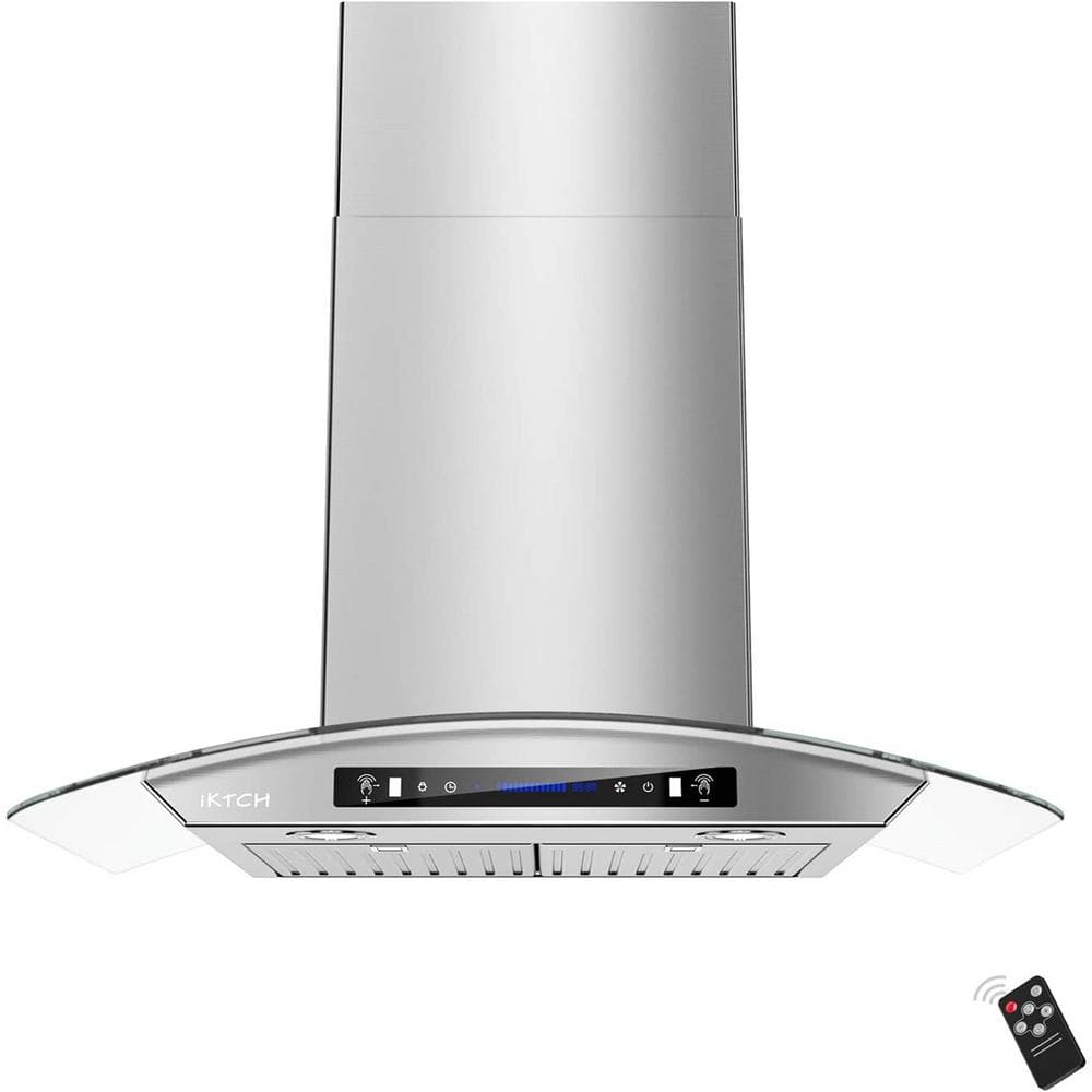 iKTCH 30 in. 900 CFM Ducted Under Cabinet Range Hood in Stainless Steel 4  Speed Gesture Sensing and Touch Control Panel IKC01-30 - The Home Depot
