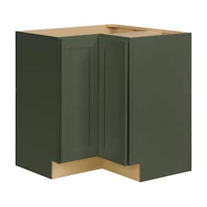 Avondale 32 in. W x 32 in. D x 34.5 in. H Ready to Assemble Plywood Shaker Lazy Susan Corner Cabinet in Fern Green