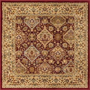 Voyage Colonial Red 4' 0 x 4' 0 Square Rug