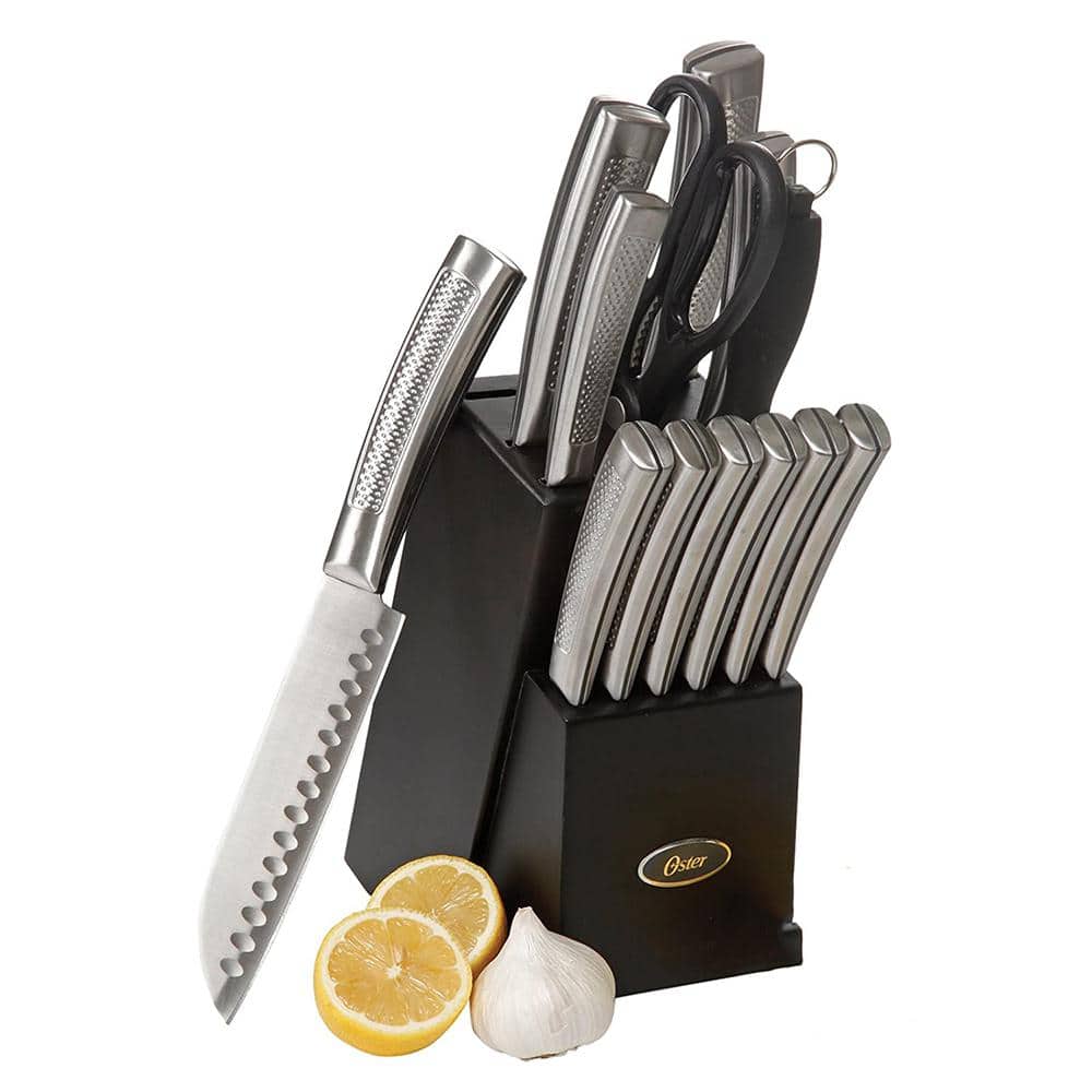 Wellisford 14-Piece Stainless Steel Cutlery Set with Black Block