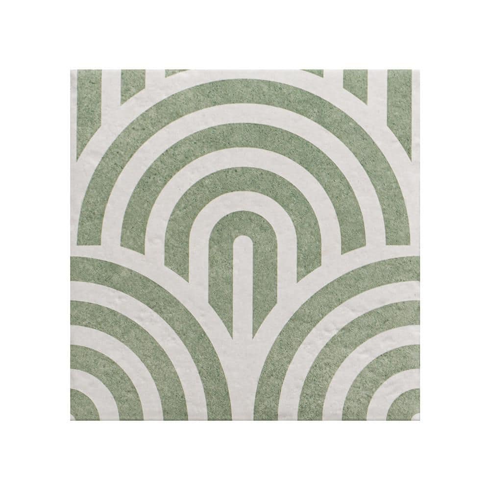 Take Home Sample-Stellar Cloud Green 4 in. x 4 in. Matte Porcelain Square Wall and Floor Tile Sample price history on PriceWatchPro
