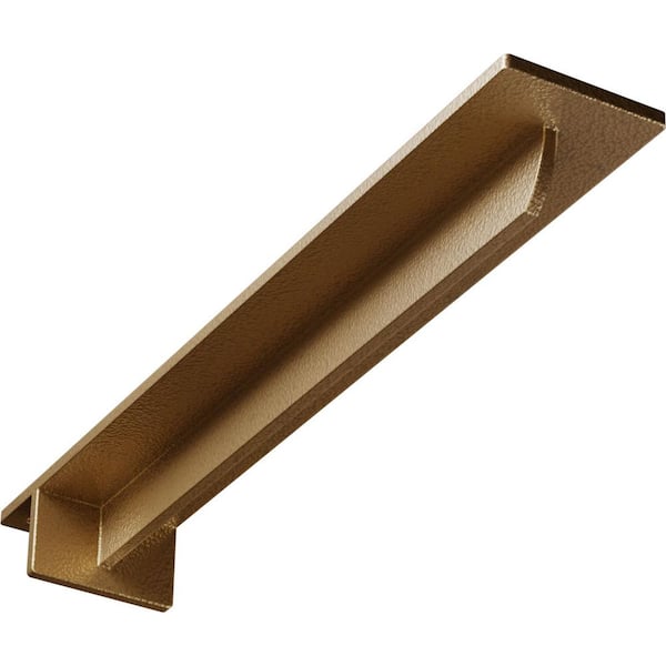 Ekena Millwork 3 in. x 2 in. x 18 in. Steel Hammered Gold Heaton Bracket