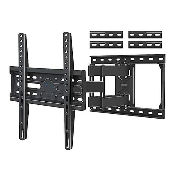 Retractable Full Motion Wall Mount for 32 in. - 65 in. TVs Dual Arms Swivel Tilt Fits 16 18 24 Studs 99 lb.